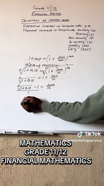FINANCIAL MATHEMATICS Grade 11 and Grade 12 #finance #grade12 #grade11math #tutor #mathematics