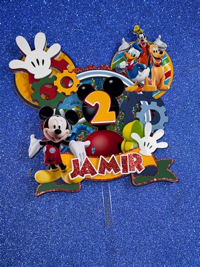 Mickey Mouse Cake Topper Shaker, Birthday Party Decor, First Birthday - Etsy