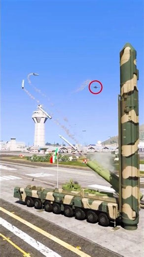 S-500 Missile immediately Destroys Fighter Jet in gta5 ep583 #shorts #short