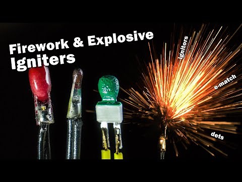 Electrical Igniters for fireworks, pyro and explosives - Slow mo macro