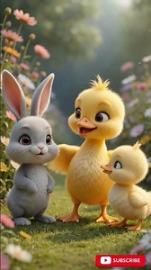 Baby duck Racing with baby friends// cartoon #cuterats