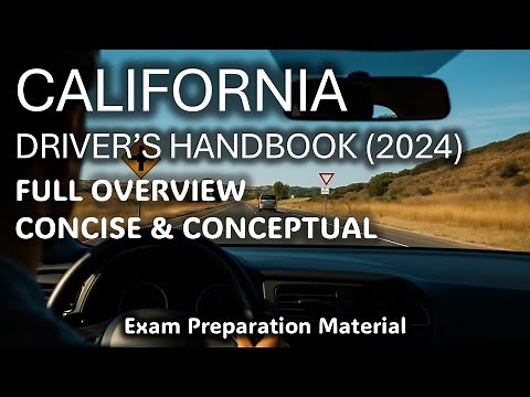 California Driver's Handbook FULL & Concise OVERVIEW (2024) - HD Quick Exam Preparation & Review