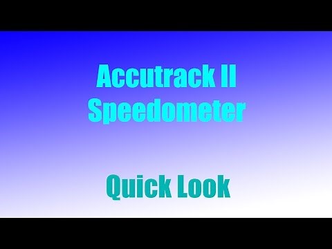 Accutrack II Speedometer - Quick Look