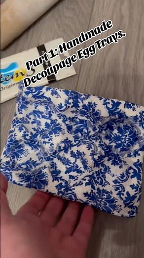 Part one: How to make decoupage egg trays with air dry clay.