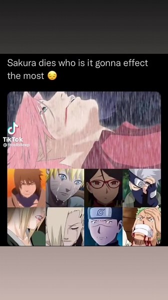 When sakura dies #naruto #sakura #sasuke #kakashi #onepiece #anime #fyp