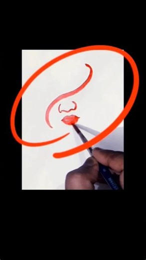 Girl Face Drawing Using Circle Trick 😍 Easy Art Tutorial #shorts