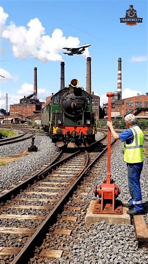 Manual Track Switch at an Old Industrial Railway Junction