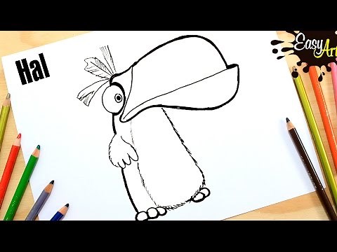 Como dibujar a Hal( Angry birds 2016) how to draw Hal (Angry Birds 2016)