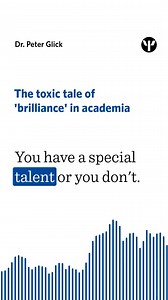 6.8K views · 62 reactions | Research shows academic fields prioritizing an unteachable "brilliance" over hard work may deter women and those from underrepresented groups from joining their ranks, explains Dr. Peter Glick. | American Psychological Association | Facebook