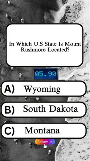 In Which U.S State Is Mount Rushmore Located? #usaquiz #unitedstatesofamerica #unitedstates #Shorts
