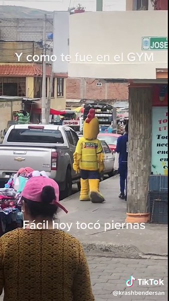 Hilarious Chicken Costume Stroll in Pelileo City