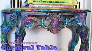 6.3K views · 139 reactions | Happy Tuesday! Here's a sneak peek at my Carnival Side Table DIY! This technique was inspired by the amazing Lauren Chapman at ColorWheel Creation! Full tutorial here: https://goo.gl/qhiAv9 | Mark Montano | Facebook