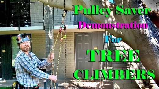 Pulley saver installation demo for tree climbers