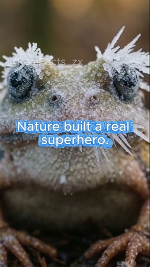 A frog that freezes to survive — nature is straight-up wild! ❄️🐸 #frog #freeze #shorts #facts #fun