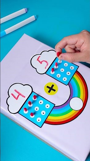 Add and Subtract with a Fun DIY Game! ➕➖🎲📄 #math #DIY #kidslearning