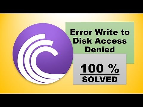 How to fix "Error Write to Disk Access Denied" in BitTorrent