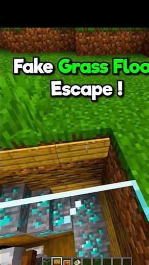 fake grass floor escape #minecraft #viralshort