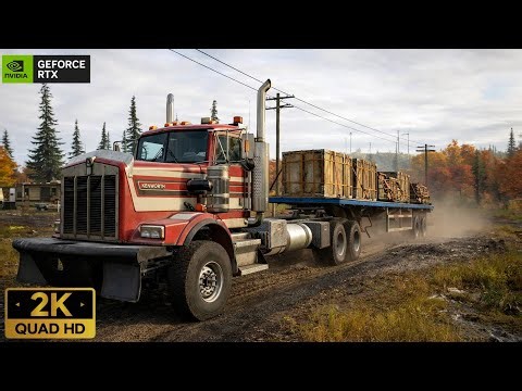 KENWORTH C500 - Hauling Service Spare Parts & Concrete Blocks | Snowrunner PC Gameplay