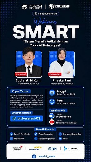 Webinar SMART: Sistem Menulis Artikel dengan Tools AI Terintegrasi