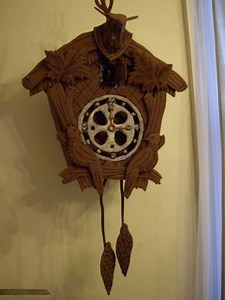 Gingerbread cuckoo clock with gingerbread gears