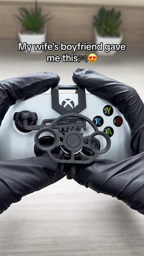 He is the best😍 #ministeeringwheel #controller #controllerplayer #videogames . . Mini steering wheel for xbox ps4 ps5 controllers for cars videogames