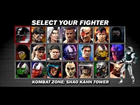 Secret Mortal Kombat 3 Character Select Screen