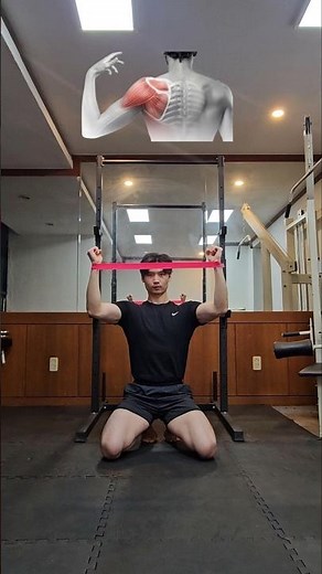 External rotation exercise using a band for shoulder stability
