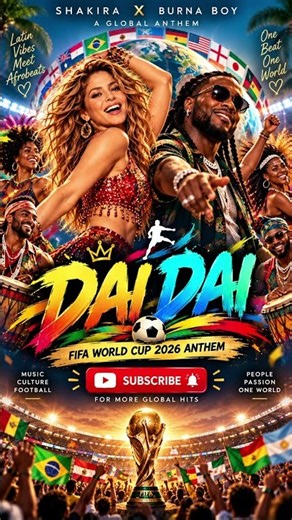This beat is absolutely iconic ⚽🔥 #shakira #burnaboy #daidai #fifaworldcup2026 #football #soccer