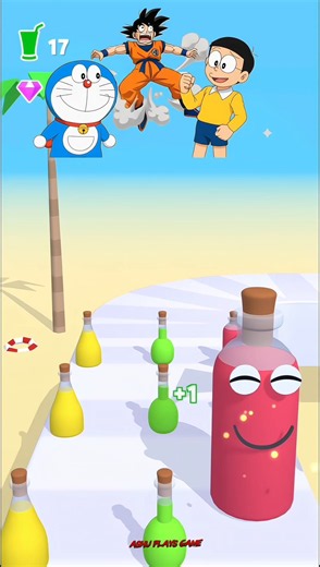 Doraemon made Nobita powerful, Nobita punched Goku with juice run gameplay 🤩 #nobita #doraemon#goku