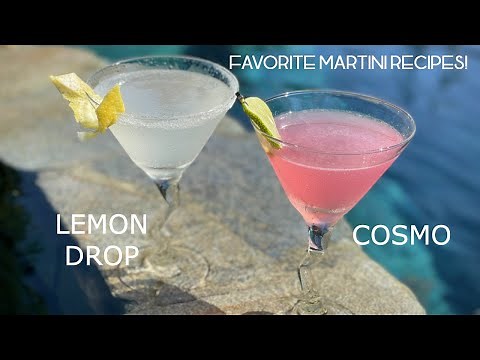 COSMOPOLITAN COCKTAIL & LEMON DROP MARTINI || Two of your favorite martini recipes!