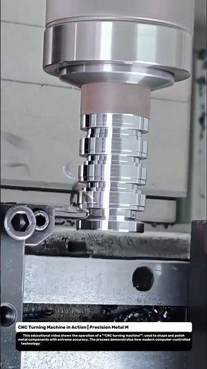 CNC Turning Machine in Action | Precision Metal Machining Technology.