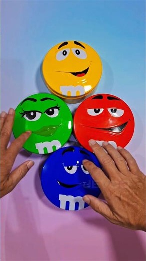 ASMR M&M’s Tins Opening | Satisfying Crinkle & Tapping #shorts