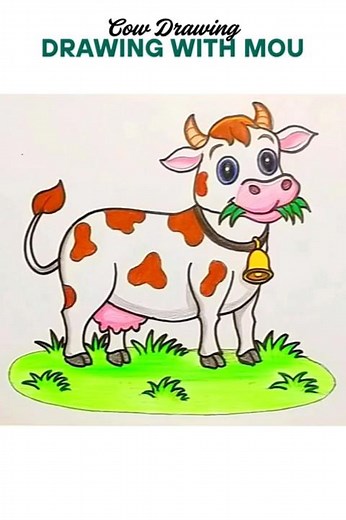 Cow Drawing 🐄 | Easy Step by Step Drawing for Everyone 🎨 #shorts