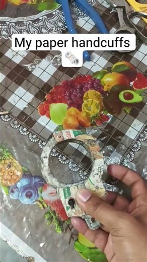 DIY Paper handcuffs #shorts #papercraft #handcuffs #craft