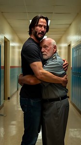 A school janitor cried in silence keanu reeves gave a quiet hug no cameras watched #keanureeves #sadstory #kindness | Wiener Story