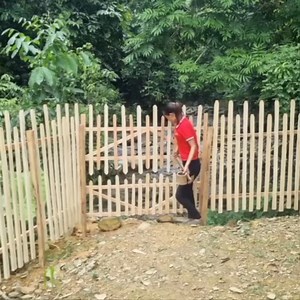 1.4K views · 14 reactions | How to design, build and finish a fence around a bamboo house farm building | Single Mom | Facebook