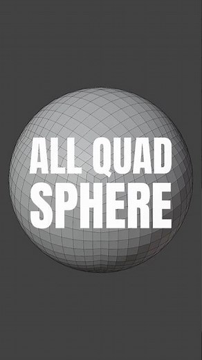 Making An All Quad Sphere #blendertutorial