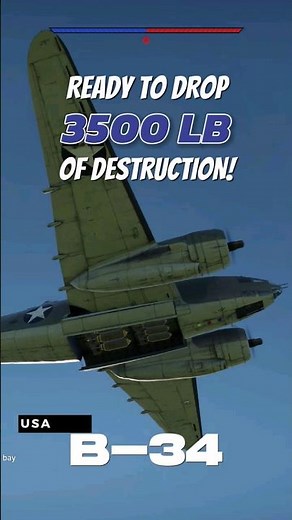B-34 bombing run / AN-M64A1 (500 lb) - #warthunder #bomber #realistic
