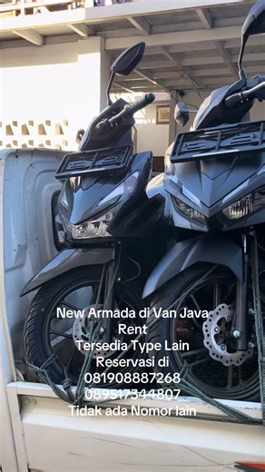 Ready berbagai jenis motor untuk di sewa di van java rent cilegon #anyer #banten #cilegon #sewamobilcilegon #sewamotorserang Awas spam No Penipu berseliweran