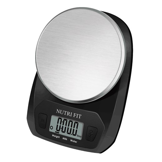 NUTRI FIT Kitchen Scale Digital Food Scale in Grams and Ounces for Weight Loss Baking Cooking Stainless Steel Fingerprint Resistant