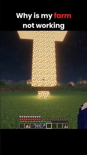 Why my farm is not working 💀 #minecraft #gaming #shorts #viral