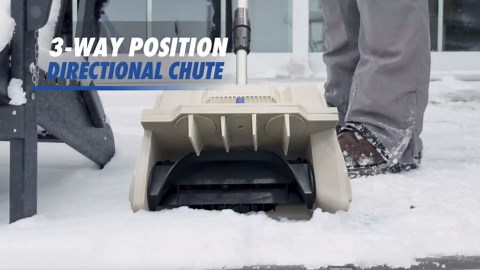 Snow Joe Cordless Electric Snow Shovel Kit with Adjustable Handle, Battery & Charger, 10-Inch Clearing Path, Up to 21,200 RPM - Heavy-Duty Shoveling Machine and Tool for Ice Removal, X20-SNOW-5A