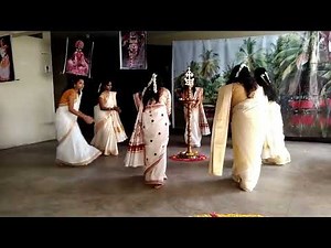Onam navel show in saree | Thiruvathira