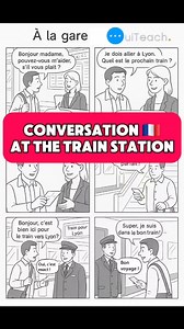 Conversation at the train station 🇨🇵 | Learn French with OuiTeach #frenchlearning #frenchteacher #frenchlesson #apprendrelefrançais #frenchgrammar | OuiTeach & French Becomes Easy