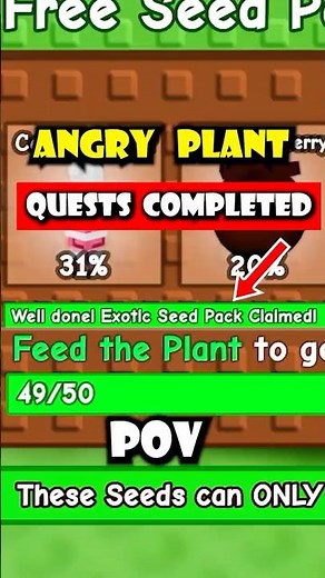 POV: I Completed the Angry Plant Quests in Grow a Garden😱 #growagarden #roblox