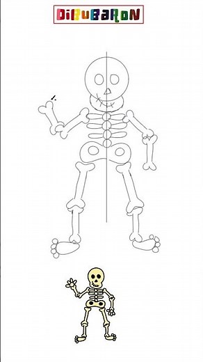 Drawing a Skeleton Easily | Easy Drawings