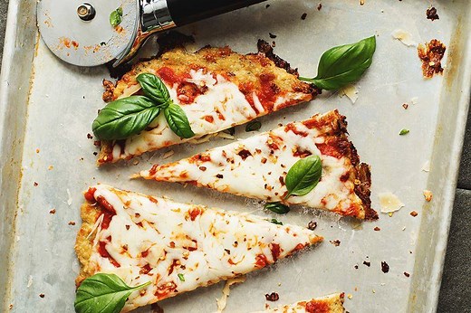 A pizza crust made out of ground chicken! A low carb pizza crust that is so easy to make with only 3 ingredients and ready in about 30 minutes! Ingredients: 1 Pound Ground Chicken 1/2 Cup Shredded Mozzarella Cheese 1 teaspoon Italian seasoning 1/4 teaspoon salt Your favorite pizza toppings Instructions: -Pre-heat the oven to 400F -Add the ground chicken, cheese, italian seasoning and salt to a bowl. Mix thoroughly with your hands. -Dump the mixture on a piece of parchment paper and spread into a