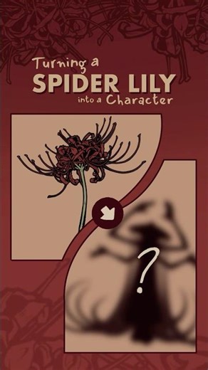 turning random things into a character: spider lily 🥀🕸️ #characterdesign #oc #originalcharacter
