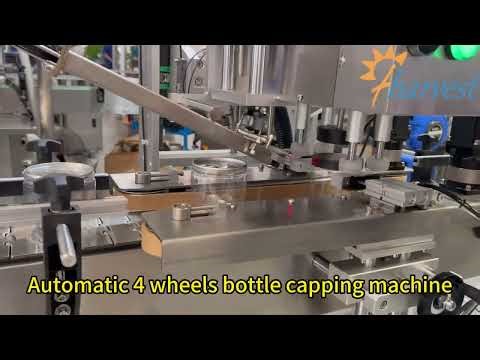 Automatic 4 wheels clamping capping machine, Gripping capper machine manufacturer