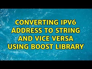 Converting ipv6 address to string and vice versa using boost library